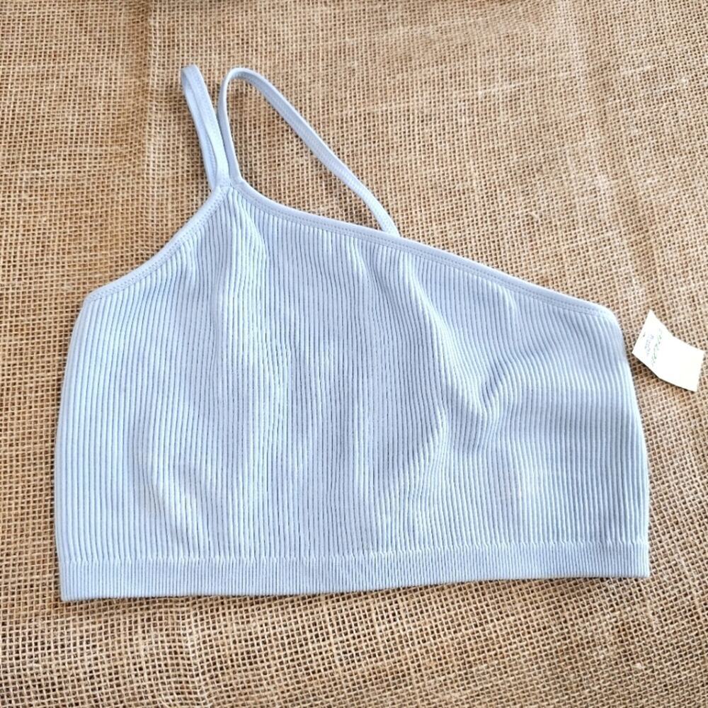 NWT Aerie Ribbed One Shoulder Top - Picture 1 of 8